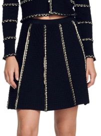 Shop Sandro Lagon Knit Flared Mini Skirt at Saks Fifth Avenue