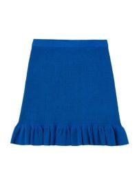 Shop Sandro Longoria Knit Ruffle-Hem Skirt at Saks Fifth Avenue