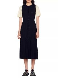 Shop Sandro Midi Knit Dress at Saks Fifth Avenue