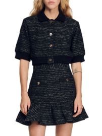 Shop Sandro Othilie Cropped Tweed Jacket at Saks Fifth Avenue