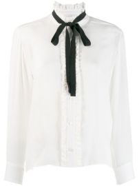 Shop Sandro Paris long-sleeved bow blouse with Express Delivery - at Farfetch