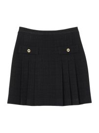 Shop Sandro Pleated Tweed Skirt at Saks Fifth Avenue