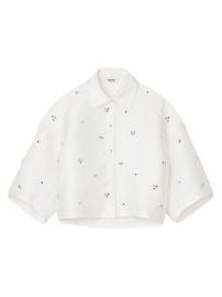 Shop Sandro Shirt Embellished with Rhinestones at Saks Fifth Avenue