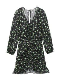 Shop Sandro Short Gathered Dress With A Floral Print at Saks Fifth Avenue