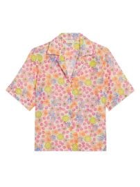 Shop Sandro Smiley Pajama-Style Shirt at Saks Fifth Avenue