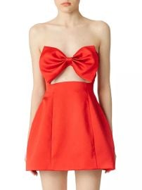 Shop Sau Lee Estelle Satin Bow Minidress at Saks Fifth Avenue