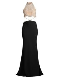 Shop Sau Lee Zara Cut-Out Combination Gown at Saks Fifth Avenue