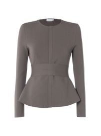 Shop Scanlan Theodore Belted Crepe Knit Curved Hem Jacket at Saks Fifth Avenue