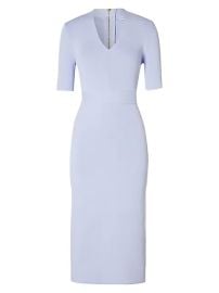 Shop Scanlan Theodore Belted Crepe-Knit Midi-Dress at Saks Fifth Avenue