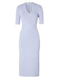 Shop Scanlan Theodore Belted Crepe-Knit Midi-Dress at Saks Fifth Avenue