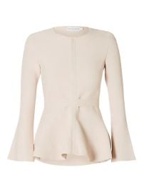 Shop Scanlan Theodore Belted Crepe Knit Peplum Jacket at Saks Fifth Avenue