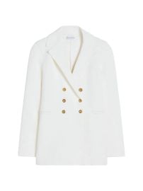 Shop Scanlan Theodore Crepe Double-Breasted Jacket at Saks Fifth Avenue