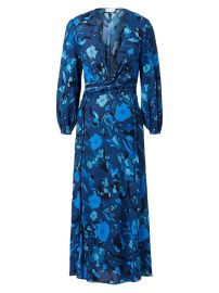 Shop Scanlan Theodore Floral Printed Midi-Dress at Saks Fifth Avenue