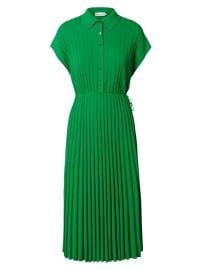 Shop Scanlan Theodore Pleated Rib-Knit Shirt Dress at Saks Fifth Avenue