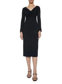 Shop Scanlan Theodore Ruched Long-Sleeve Midi-Dress at Saks Fifth Avenue