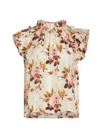 Shop Sea Esme Floral Ruffle Top at Saks Fifth Avenue