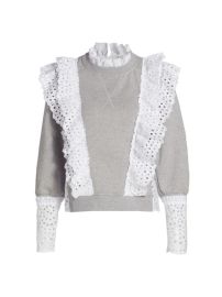 Shop Sea Eyelet Lace-Trimmed Sweater at Saks Fifth Avenue