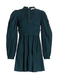 Shop Sea Gaia Smocked Fit  Flare Minidress at Saks Fifth Avenue