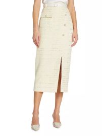 Shop Self-Portrait Boucle Belted Midi-Skirt at Saks Fifth Avenue