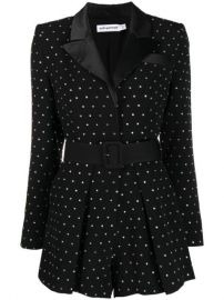 Shop Self-Portrait Diamante playsuit with Express Delivery - at Farfetch