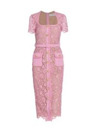 Shop Self-Portrait Guipure Lace Belted Midi-Dress at Saks Fifth Avenue