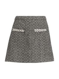 Shop Self-Portrait Herringbone Diamant Miniskirt at Saks Fifth Avenue