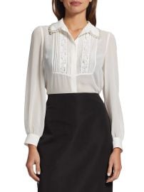 Shop Self-Portrait Lace amp Bead-Embellished Blouse at Saks Fifth Avenue