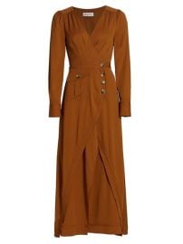 Shop Self-Portrait Midi-Length Wrap Dress at Saks Fifth Avenue