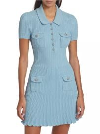 Shop Self-Portrait Sequined Ribbed-Knit Minidress at Saks Fifth Avenue