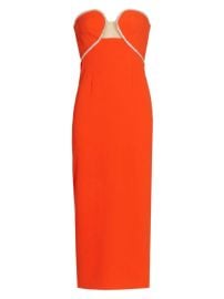 Shop Self-Portrait Sleeveless Crepe Midi-Dress at Saks Fifth Avenue