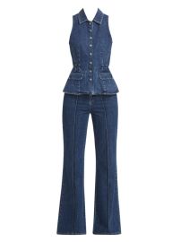 Shop Self-Portrait Two-Piece Denim Jumpsuit at Saks Fifth Avenue