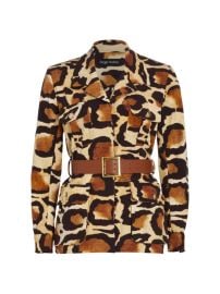 Shop Sergio Hudson Belted Safari Print Jacket at Saks Fifth Avenue