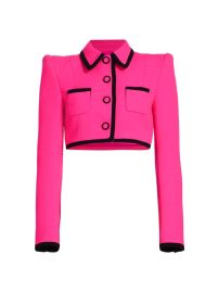 Shop Sergio Hudson Cropped Frame Wool Jacket at Saks Fifth Avenue