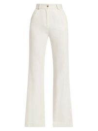 Shop Sergio Hudson High-Rise Flared Trousers at Saks Fifth Avenue