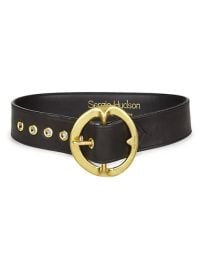 Shop Sergio Hudson Signature Buckle Leather Belt at Saks Fifth Avenue