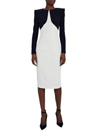 Shop Sergio Hudson Spectator Colorblocked Dress at Saks Fifth Avenue