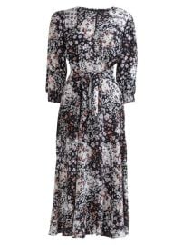 Shop Shoshanna Emmory Floral Tie-Waist Dress at Saks Fifth Avenue