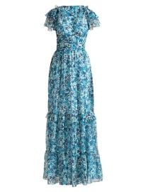 Shop Shoshanna Hearst Printed Chiffon Maxi Dress at Saks Fifth Avenue