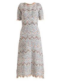 Shop Shoshanna Lanna Chevron Knit Midi-Dress at Saks Fifth Avenue