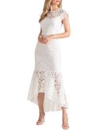 Shop Shoshanna Mina Lace Flounce Dress at Saks Fifth Avenue