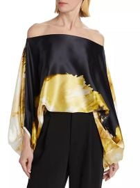 Shop Silvia Tcherassi Bellagio Floral Silk Blouse Saks Fifth Avenue at Saks Fifth Avenue