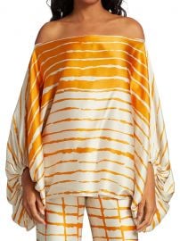 Shop Silvia Tcherassi Bellagio Striped Blouse at Saks Fifth Avenue