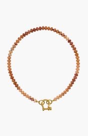 Shop Spicy Dan Bevo Gender Inclusive Peach Quartz Necklace in Peach at Nordstrom