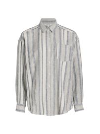 Shop Splendid Bowen Striped Linen-Blend Shirt at Saks Fifth Avenue