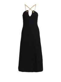 Shop St John Chain-Trimmed Tweed Knit Dress at Saks Fifth Avenue