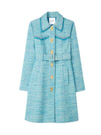 Shop St John Eyelash Tweed Long Jacket at Saks Fifth Avenue