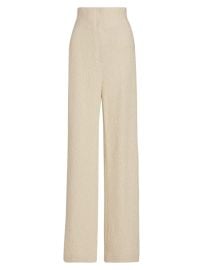 Shop St John High-Waisted Metallic Boucl-Knit Pants at Saks Fifth Avenue