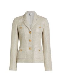 Shop St John Metallic Knit Blazer at Saks Fifth Avenue