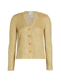 Shop St John Novelty Sequin Tweed Knit Jacket at Saks Fifth Avenue