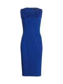 Shop St John Sleeveless Milano Knit Sheath Dress at Saks Fifth Avenue